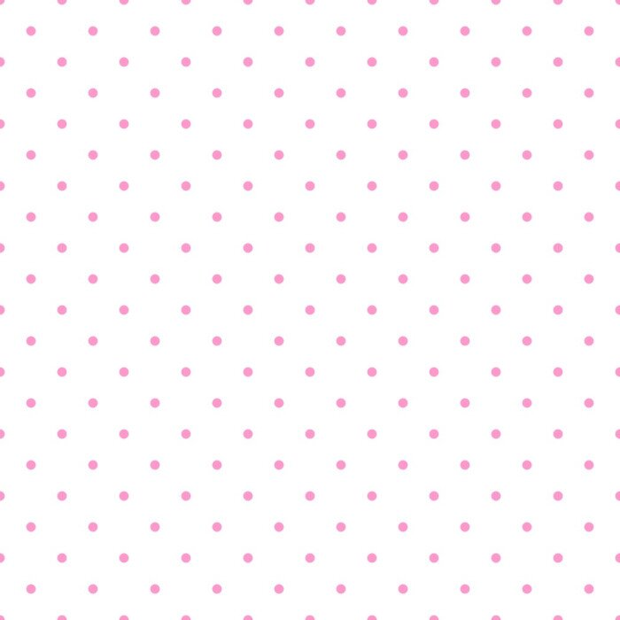 Tapete Weißes Muster mit kleinen rosa Tupfen