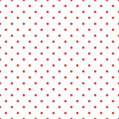 Tapete Weißes Muster mit kleinen roten Punkten