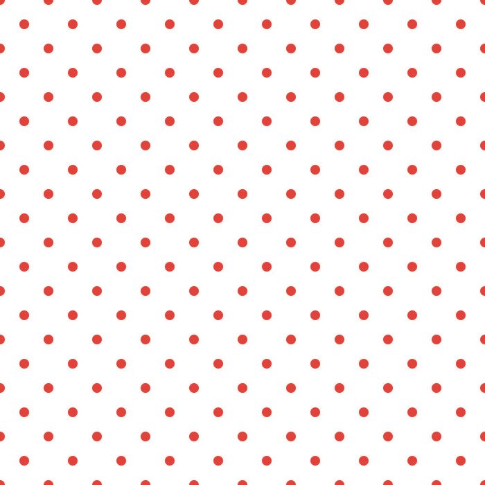 Tapete Weißes Muster mit kleinen roten Punkten