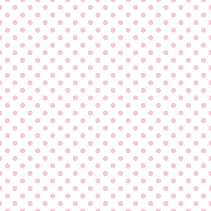 Tapete Weißes Muster mit rosa Punkten