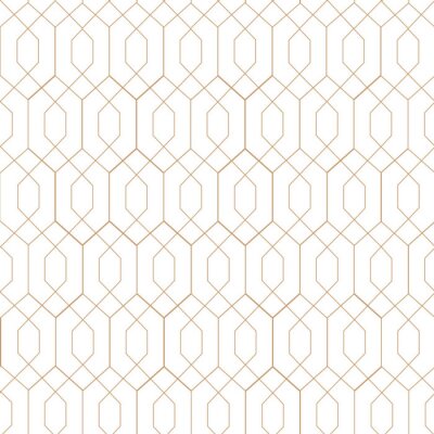 Tapete Weißes zartes Art déco Design