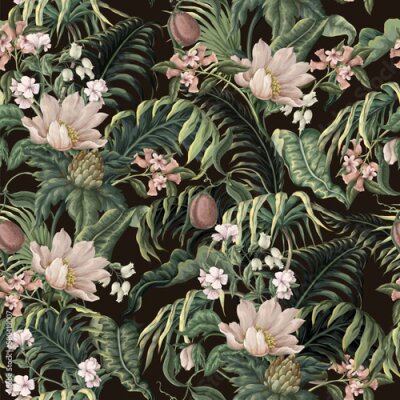 Tapete Wilde Blumen im äquatorialen Wald