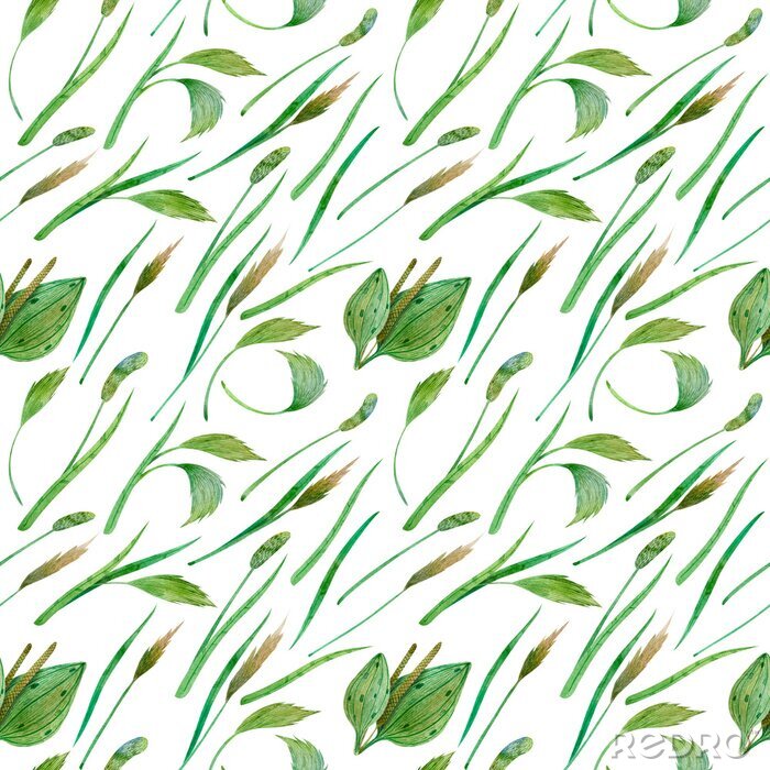 Tapete Wilde grüne Blätter im Wind