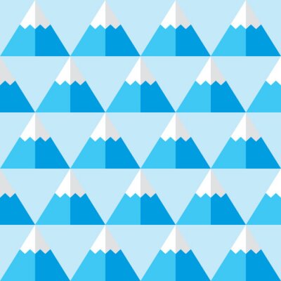 Tapete Winterberge in Blau