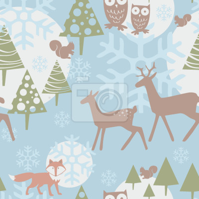 Tapete Winterwald