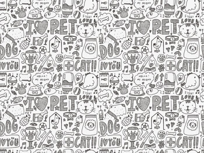 Tapete Wir lieben Tiere