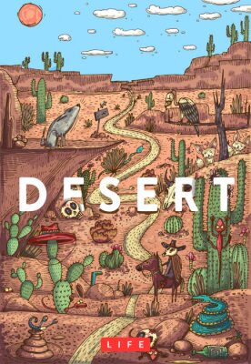 Wüste in einem Kinderbild