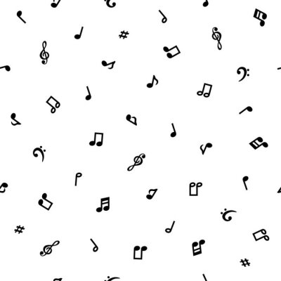 Tapete シ ー ム レ ス パ タ ー ン 音符