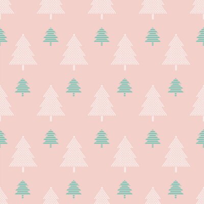 Tapete Zarte Bäume in Pastellfarben