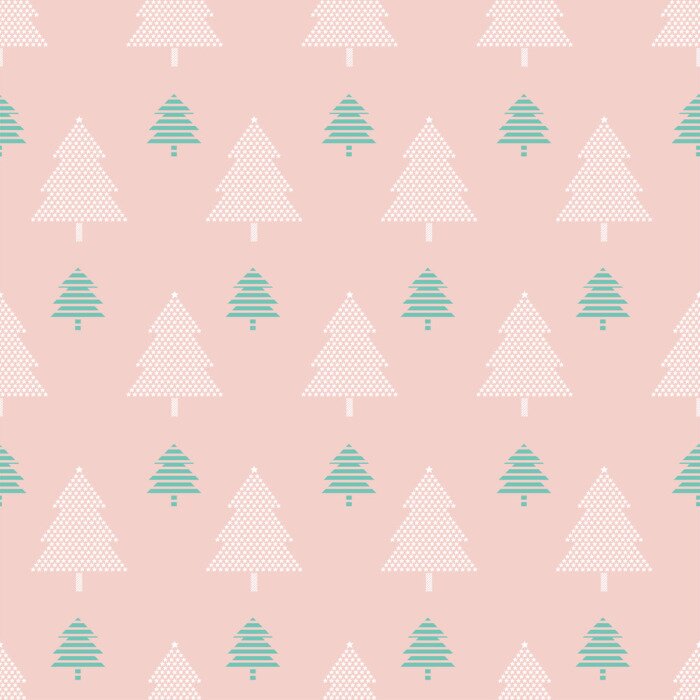 Tapete Zarte Bäume in Pastellfarben