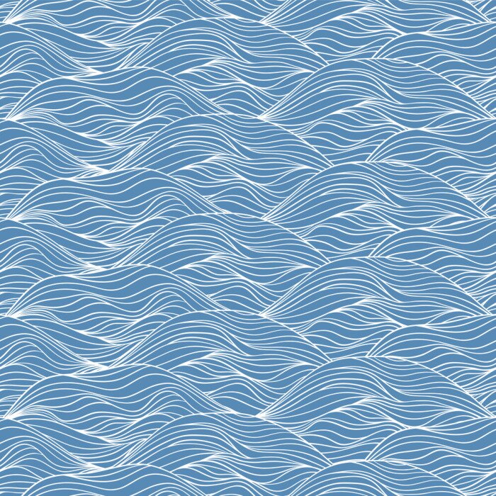 Tapete Zarte blaue Wellen mit Streifen