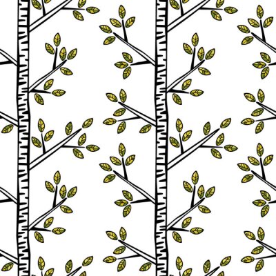 Tapete Zarte minimalistische Bäume