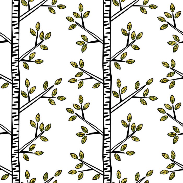 Tapete Zarte minimalistische Bäume