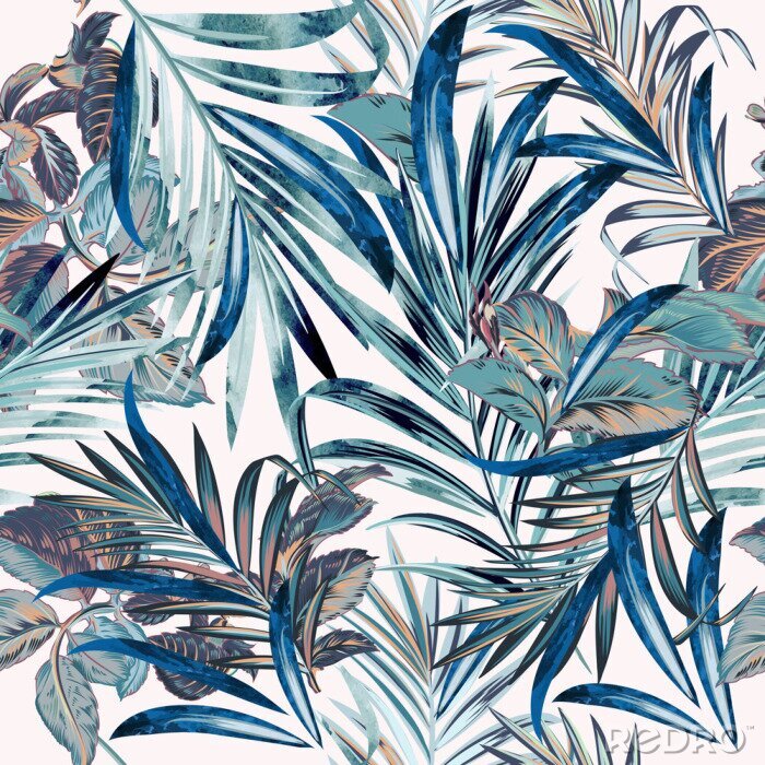 Tapete Zarte Palmblätter