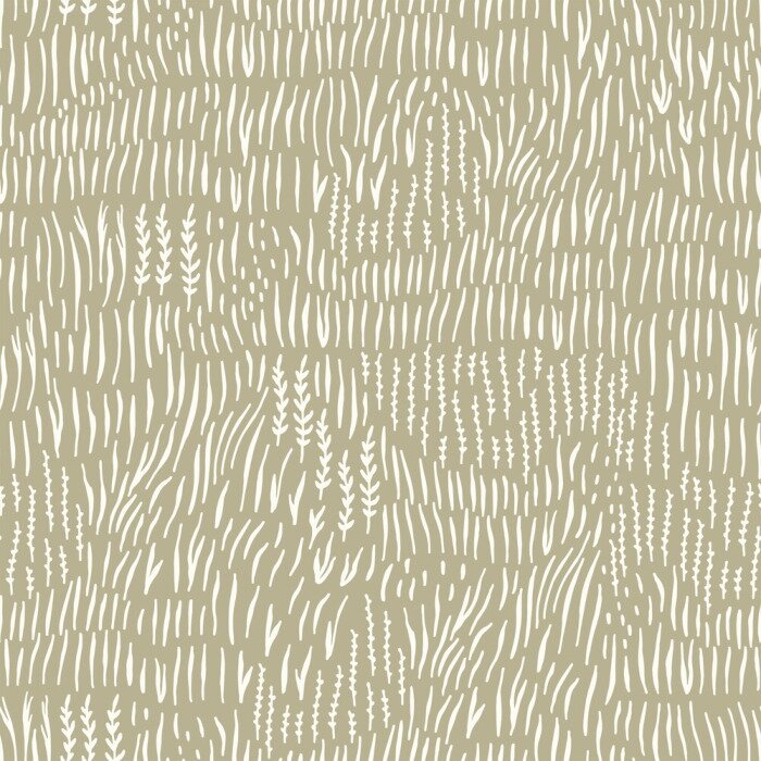 Tapete Zartes beiges Gras im Vintage-Stil