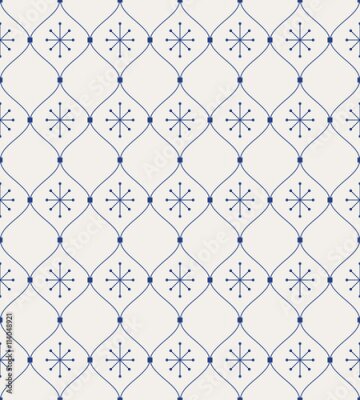 Tapete Zartes retro blaues Strichmotiv