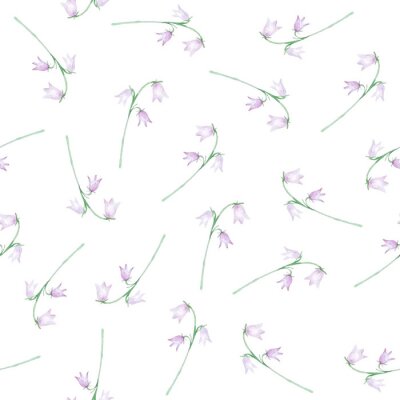 Tapete Zartes Weiß mit Pflanzen