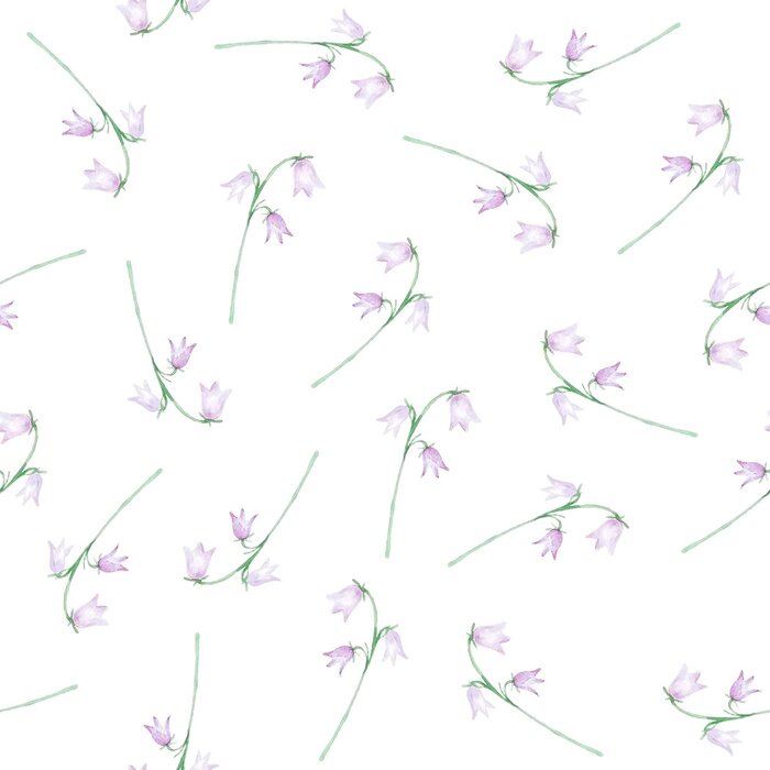 Tapete Zartes Weiß mit Pflanzen