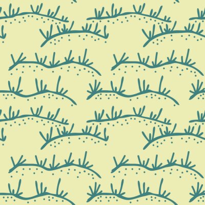 Tapete Zeichentrick-Seegras auf dezentem Hintergrund