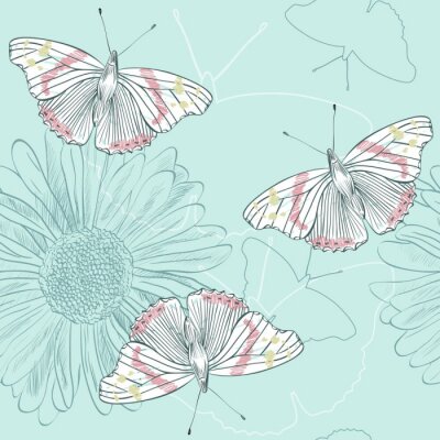 zeichnerisches Blumenmuster