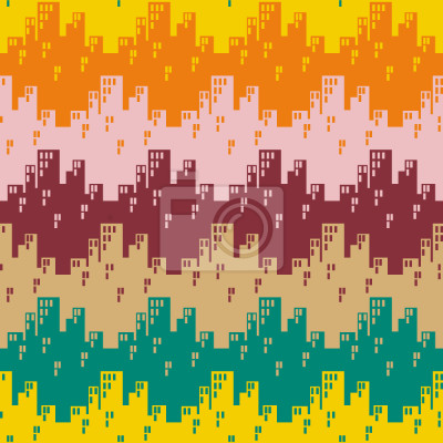 Tapete Zickzackstädte