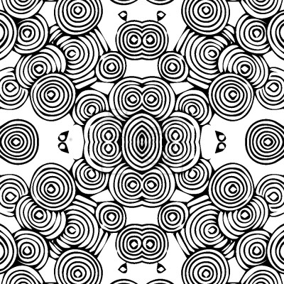 Tapete Zirkulierende Blumen