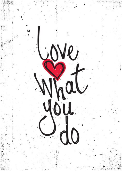 Tapete Zitat Liebe, was du machst mit Herz