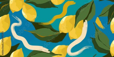 Tapete Zitronen Sommer
