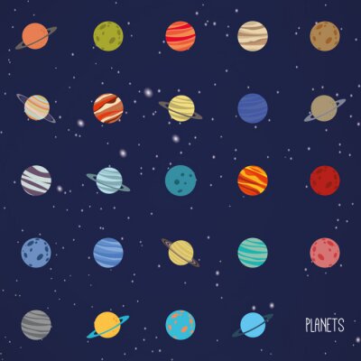 Tapete Zusammenfassung Cartoon Planeten