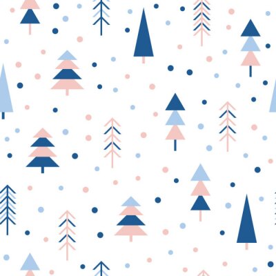 Tapete Zusammenfassung Wald nahtlose Muster Hintergrund. Kindliche einfache Hand gezeichnete Abdeckung für Entwurfskarte, Tapete, Album, Einklebebuch, Feiertagsverpackungspapier, Textilgewebe, Beuteldruck, T