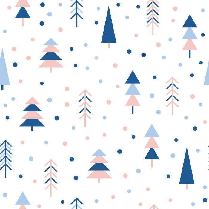 Tapete Zusammenfassung Wald nahtlose Muster Hintergrund. Kindliche einfache Hand gezeichnete Abdeckung für Entwurfskarte, Tapete, Album, Einklebebuch, Feiertagsverpackungspapier, Textilgewebe, Beuteldruck, T