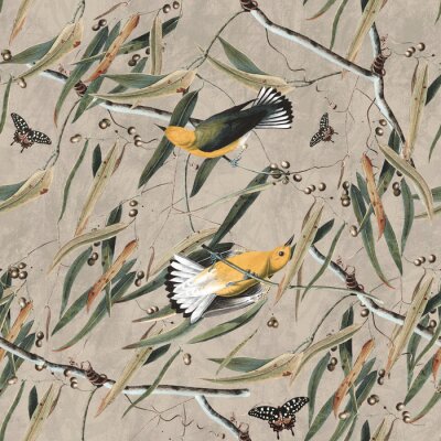 Zwei Vögel im Dickicht